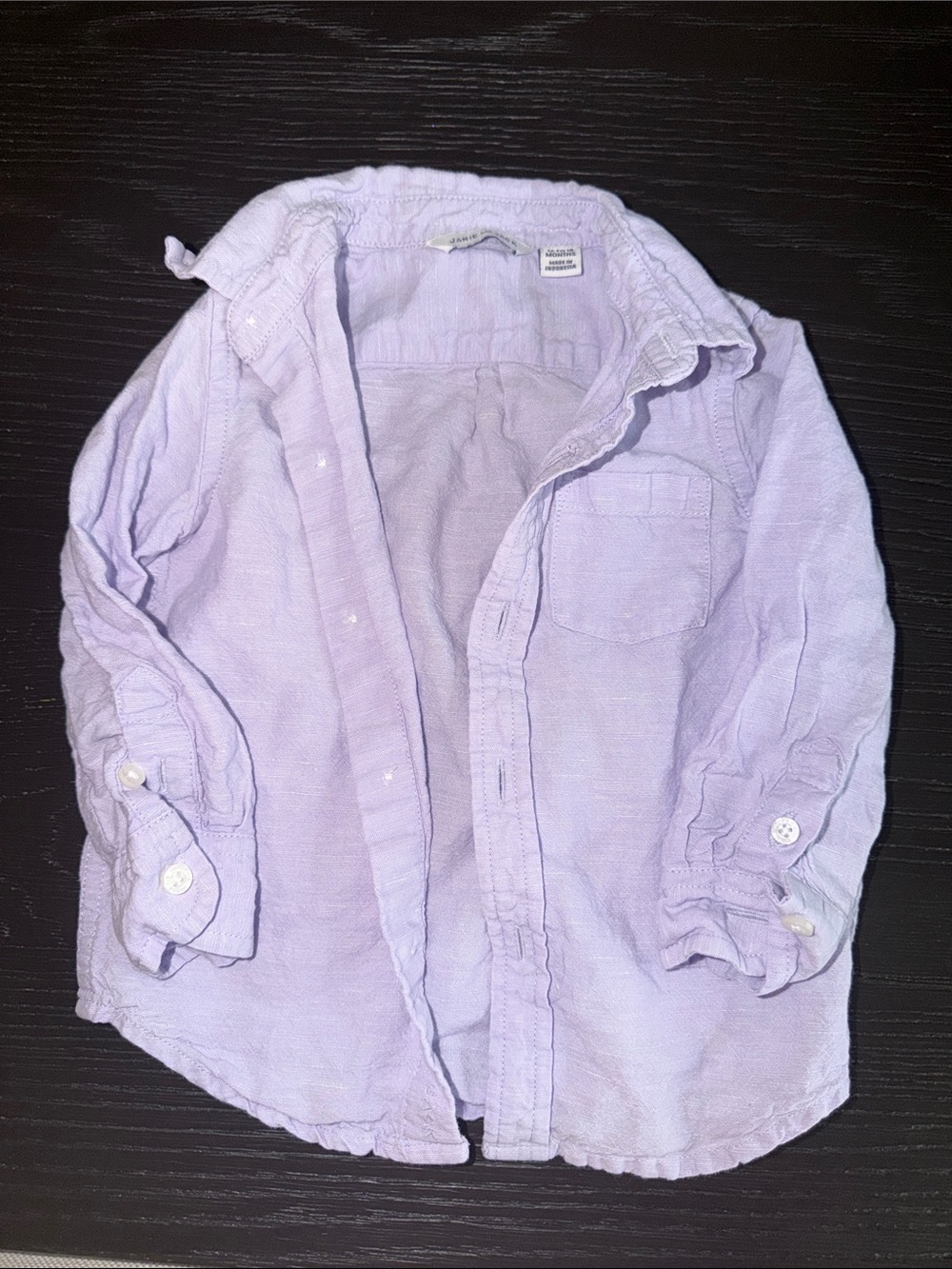 Janie and Jack Lavender Long-Sleeve Button-Down Shirt
